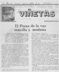 El Poeta de la voz sencilla y modesta.