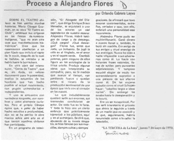 Proceso a Alejandro Flores