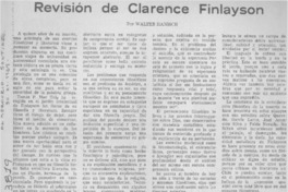 Revisión de Clarence Finlayson