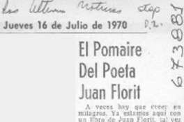 El Pomaire del poeta Juan Florit