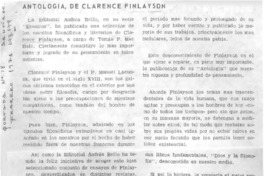 Antología, de Clarence Finlayson