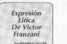 Expresión lírica de Víctor Franzani
