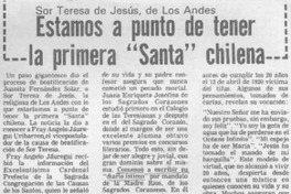 Estamos a punto de tener la primera "Santa" chilena.
