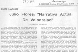 Julio Flores, "narrativa actual de Valparaíso"