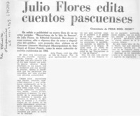 Julio Flores edita cuentos pascuenses
