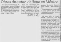 Obras de autor chileno en México.