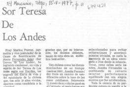 Sor Teresa de Los Andes.