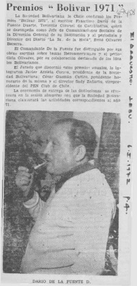 Premio "Bolivar 1971".