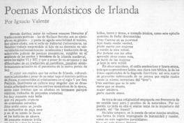 Poemas monásticos de Irlanda