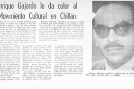 Enrique Gajardo le da color al movimiento cultural en Chillán.