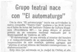 Grupo teatral nace con "El automaturgo".