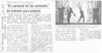 "El Carnaval de los animales" en estreno para peques