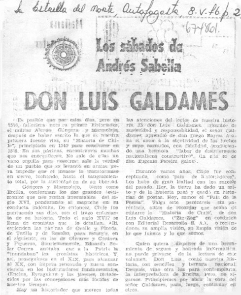 Don Luis Galdames.