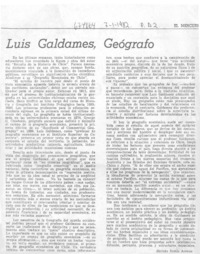 Luis Galdames, geógrafo