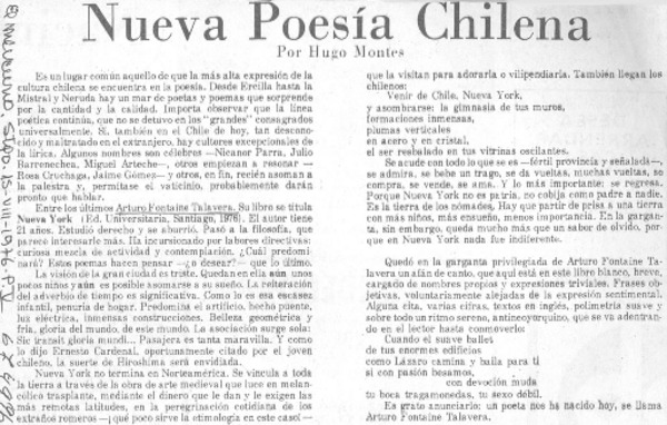 Nueva poesía chilena