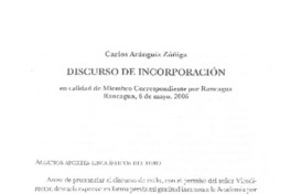 Discurso de incorporación