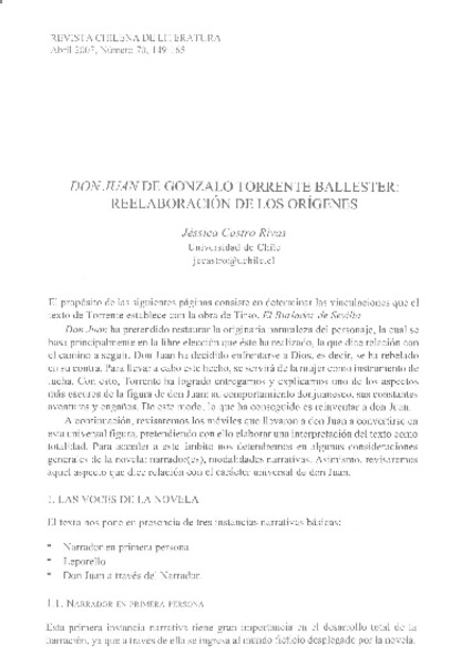 Don Juan de Gonzalo Torrente Ballester: reelaboración de los orígenes