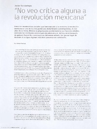 "No veo crítica alguna a la revolución mexicana" (entrevista)