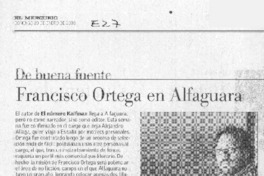 Francisco Ortega a Alfaguara
