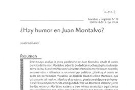 ¿Hay humor en Juan Montalvo?
