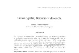 Historiografía , discurso y violencia