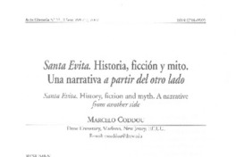 Santa Evita. Historia, ficción y mito. Una narrativa a partir del otro lado