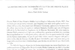 La importancia de Valparaíso en la vida de Oreste Plath.