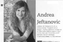 Andrea Jeftanovic (entrevista)