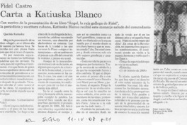 Carta a Katiuska Blanco
