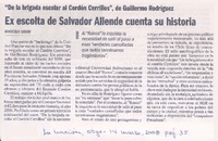 Ex escolta de Salvador Allende cuenta su historia