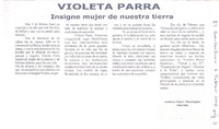 Violeta Parra insigne mujer de nuestra tierra