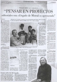 "Pensar en proyectos editoriales con le legado de Mistral es apresurado" (entrevista)