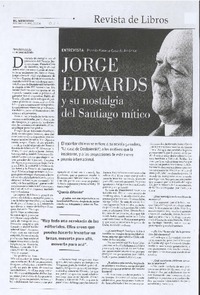 Jorge Edwards y su nostalgia del Santiago mítico (entrevista)