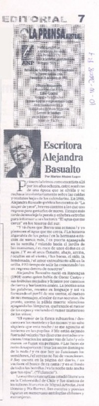 Escritora Alejandra Basualto
