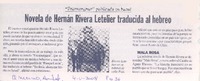 Novela de Hernán Rivera Letelier traducida al hebreo