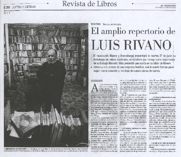 El amplio repertorio de Luis Rivano (entrevista)