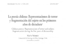 La poesía chilena