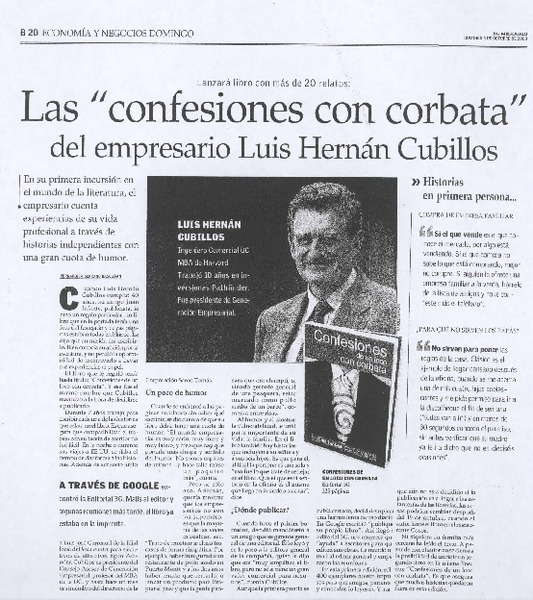 Las "confesiones con corbata" del empresario Luis Hernán Cubillos