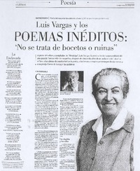 Luis Vargas y los poemas inéditos (entrevista)