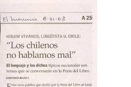 Los chilenos no hablamos mal