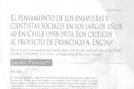 El pensamiento de los ensayistas y cuentistas sociales en los largos años 60 en Chile