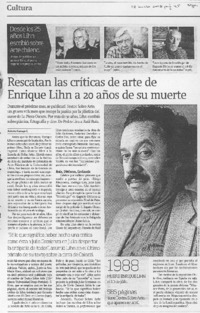 Rescatan las críticas de arte de Enrique Lihn a 20 años de su muerte