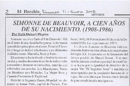 Simonne de Beauvoir, a cien años de su nacimiento