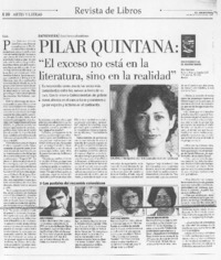 Pilar Quintana: "El exceso no está en la literatura, sino en la realidad" (entrevistas)