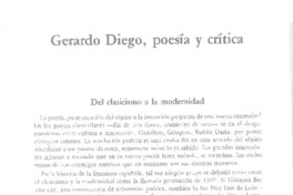 Gerardo Diego, poesía y crítica