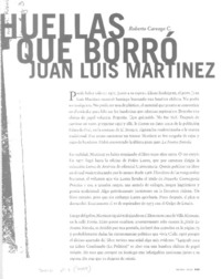 Huellas que borró Juan Luis Martínez