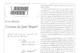 Llamas de José Martí