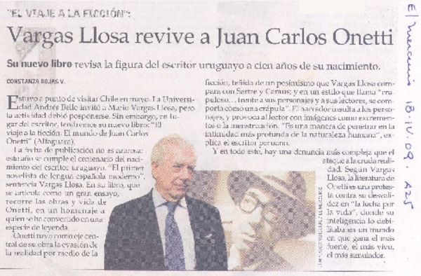 Vargas Llosa revive a Juan Carlos Onetti