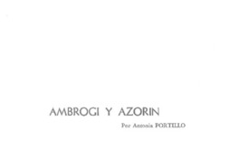 Ambrogi y Azorín