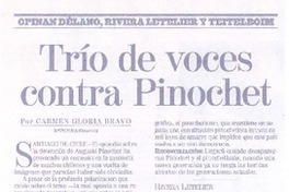Trío de voces contra Pinochet